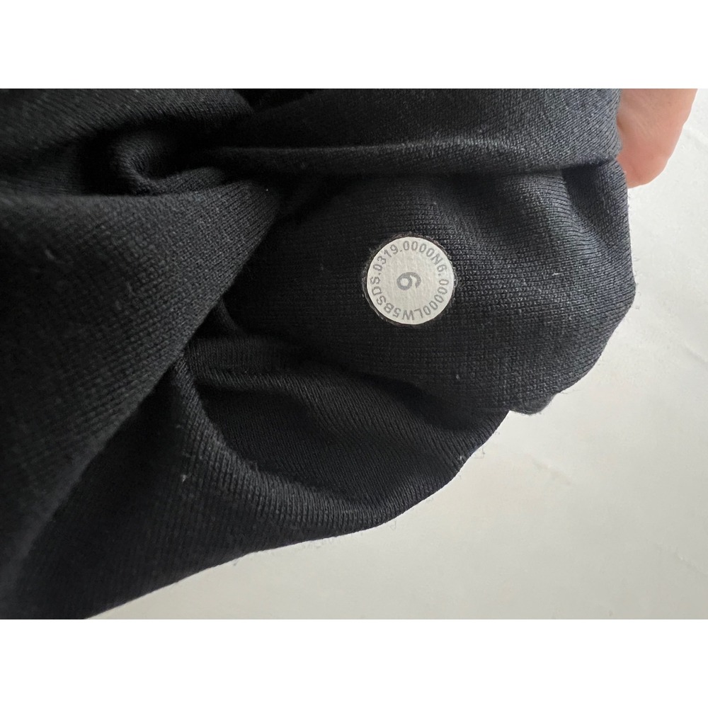 Lululemon Warm Down Jogger Women Size 6 Black Fleece Drawstring Pockets LW5BSDS - Picture 4 of 12